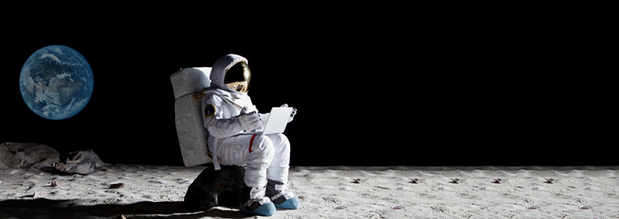 Astronaut als Symbol für neue Teamkompetenzen bei ppedv