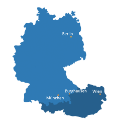Standorte der ppedv in Deutschland und Österreich